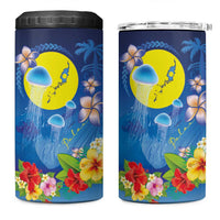 Palau Jellyfish 4 in 1 Can Cooler Tumbler Ocean Heritage Tropical Plants - Polynesian Pride