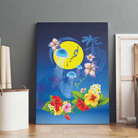 Palau Jellyfish Canvas Wall Art Ocean Heritage Tropical Plants - Polynesian Pride