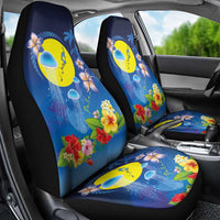 Palau Jellyfish Car Seat Cover Ocean Heritage Tropical Plants - Polynesian Pride