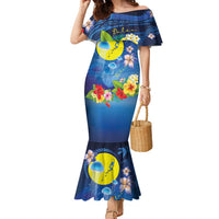 Palau Jellyfish Family Matching Mermaid Dress and Hawaiian Shirt Ocean Heritage Tropical Plants - Polynesian Pride