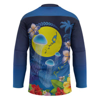 Palau Jellyfish Hockey Jersey Ocean Heritage Tropical Plants - Polynesian Pride