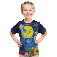 Palau Jellyfish Kid T Shirt Ocean Heritage Tropical Plants - Polynesian Pride