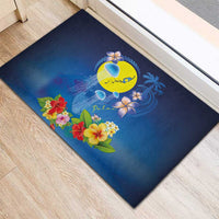 Palau Jellyfish Rubber Doormat Ocean Heritage Tropical Plants - Polynesian Pride