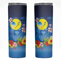 Palau Jellyfish Skinny Tumbler Ocean Heritage Tropical Plants - Polynesian Pride