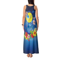 Palau Jellyfish Tank Maxi Dress Ocean Heritage Tropical Plants - Polynesian Pride