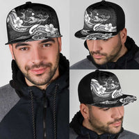 Hawaiian Manta Rays Mesh Trucker Cap Tribal Hibiscus Polynesian Tattoos Black Color - Polynesian Pride