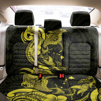Hawaiian Manta Rays Back Car Seat Cover Tribal Hibiscus Polynesian Tattoos Yellow Color - Polynesian Pride
