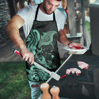 Hawaiian Manta Rays Apron Tribal Hibiscus Polynesian Tattoos Turquoise Color LT03 - Polynesian Pride