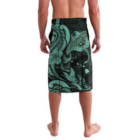 Hawaiian Manta Rays Lavalava Tribal Hibiscus Polynesian Tattoos Turquoise Color - Polynesian Pride