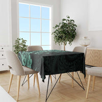 Hawaiian Manta Rays Tablecloth Tribal Hibiscus Polynesian Tattoos Turquoise Color LT03 - Polynesian Pride