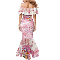 Hawaiian and Japanese Culture Together Family Matching Mermaid Dress and Hawaiian Shirt Tropical Honu with Japanese Elements Pink Color LT03 - Polynesian Pride