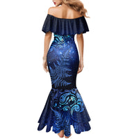 New Zealand Matariki Mermaid Dress Maori Pattern and Silver Fern LT03 - Polynesian Pride