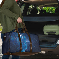 Aotearoa New Zealand New Year Travel Bag Tribal Koru Tattoo Blue Galaxy Maori Silver Fern