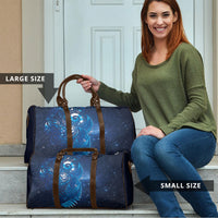 Aotearoa New Zealand New Year Travel Bag Tribal Koru Tattoo Blue Galaxy Maori Silver Fern