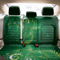 Aotearoa New Zealand New Year Back Car Seat Cover Tribal Koru Tattoo Green Galaxy Maori Silver Fern