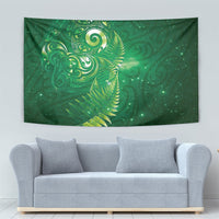 Aotearoa New Zealand New Year Tapestry Tribal Koru Tattoo Green Galaxy Maori Silver Fern