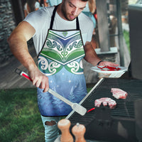Aotearoa New Zealand New Year Apron Maori Motifs with Silver Fern and Matariki Stars