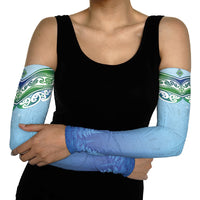 Aotearoa New Zealand New Year Arm Sleeves Maori Motifs with Silver Fern and Matariki Stars