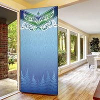 Aotearoa New Zealand New Year Door Cover Maori Motifs with Silver Fern and Matariki Stars