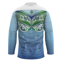 Aotearoa New Zealand New Year Hockey Jersey Maori Motifs with Silver Fern and Matariki Stars