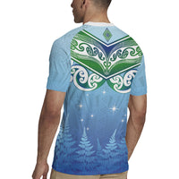 Aotearoa New Zealand New Year Rugby Jersey Maori Motifs with Silver Fern and Matariki Stars