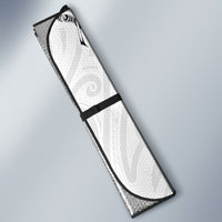 Aotearoa Moko Tribal Tattoo Auto Sun Shade New Zealand Maori Penguin and Fantail White Color