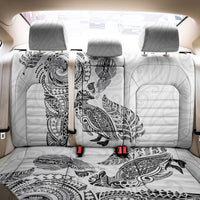 Aotearoa Moko Tribal Tattoo Back Car Seat Cover New Zealand Maori Penguin and Fantail White Color