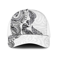 Aotearoa Moko Tribal Tattoo Baseball Net Cap New Zealand Maori Penguin and Fantail White Color