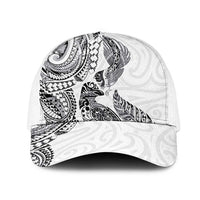 Aotearoa Moko Tribal Tattoo Mesh Trucker Cap New Zealand Maori Penguin and Fantail White Color