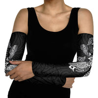 Aotearoa Moko Tribal Tattoo Arm Sleeves New Zealand Maori Penguin and Fantail Black Color