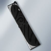 Aotearoa Moko Tribal Tattoo Auto Sun Shade New Zealand Maori Penguin and Fantail Black Color