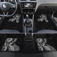 Aotearoa Moko Tribal Tattoo Car Mats New Zealand Maori Penguin and Fantail Black Color