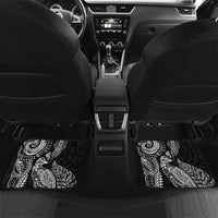 Aotearoa Moko Tribal Tattoo Car Mats New Zealand Maori Penguin and Fantail Black Color