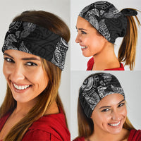 Aotearoa Moko Tribal Tattoo Neck Gaiter New Zealand Maori Penguin and Fantail Black Color