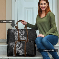 Aotearoa Moko Tribal Tattoo Travel Bag New Zealand Maori Penguin and Fantail Black Color