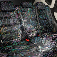 Aotearoa Moko Tribal Tattoo Back Car Seat Cover New Zealand Maori Penguin and Fantail Paua Shell Style