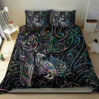Aotearoa Moko Tribal Tattoo Bedding Set New Zealand Maori Penguin and Fantail Paua Shell Style