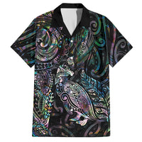 Aotearoa Moko Tribal Tattoo Hawaiian Shirt New Zealand Maori Penguin and Fantail Paua Shell Style