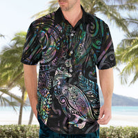 Aotearoa Moko Tribal Tattoo Hawaiian Shirt New Zealand Maori Penguin and Fantail Paua Shell Style