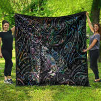 Aotearoa Moko Tribal Tattoo Quilt New Zealand Maori Penguin and Fantail Paua Shell Style LT03 - Polynesian Pride