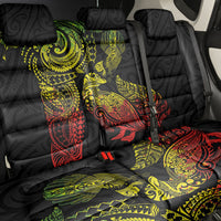 Aotearoa Moko Tribal Tattoo Back Car Seat Cover New Zealand Maori Penguin and Fantail Reggae Style