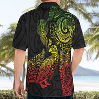Aotearoa Moko Tribal Tattoo Hawaiian Shirt New Zealand Maori Penguin and Fantail Reggae Style