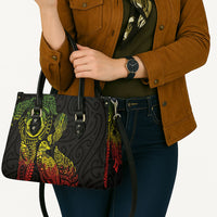 Aotearoa Moko Tribal Tattoo Leather Bag New Zealand Maori Penguin and Fantail Reggae Style