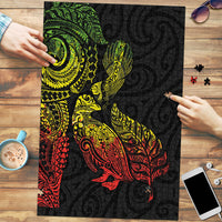 Aotearoa Moko Tribal Tattoo Puzzle New Zealand Maori Penguin and Fantail Reggae Style