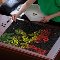 Aotearoa Moko Tribal Tattoo Puzzle New Zealand Maori Penguin and Fantail Reggae Style