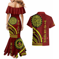 Kolisi Tonga Atele Couples Matching Mermaid Dress and Hawaiian Shirt Ngatu and Polynesian Pattern LT03 - Polynesian Pride