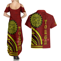 Kolisi Tonga Atele Couples Matching Summer Maxi Dress and Hawaiian Shirt Ngatu and Polynesian Pattern LT03 - Polynesian Pride