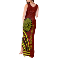 Kolisi Tonga Atele Tank Maxi Dress Ngatu and Polynesian Pattern LT03 - Polynesian Pride