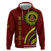 Kolisi Tonga Atele Zip Hoodie Ngatu and Polynesian Pattern