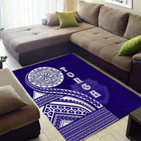 Tupou College Toloa Area Rug Ngatu and Polynesian Pattern